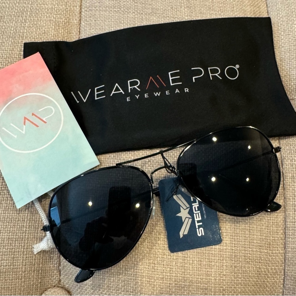 Wear Me Pro Stealth Aviator Polarized Sunglasses